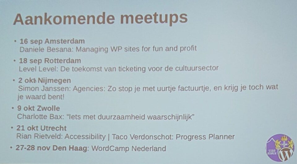 Aankomende Meetups in Nederland